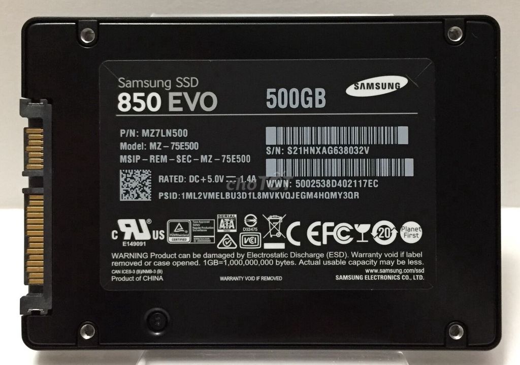 Ssd 500Gb Samsung 850 EVO