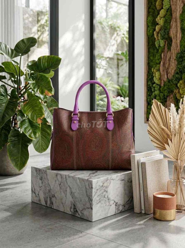 Túi xách Etro Nâu, Tím 32x35x24x10cm. Mua bán Túi xách tại Huyện Nhà Bè Tp Hồ Chí Minh được đăng bởi túi xách nam nữ đồ si da thật hình 1