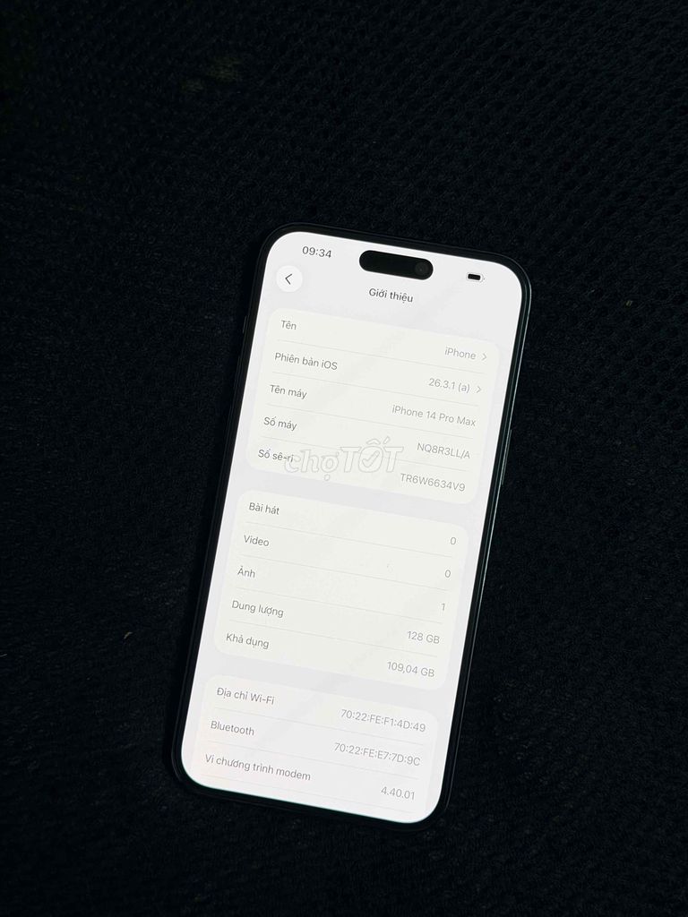 Apple iPhone 14 Pro Max 128GB Mỹ 82%. Mua bán Điện thoại tại Quận Ngũ Hành Sơn Đà Nẵng được đăng bởi terry16 hình 1