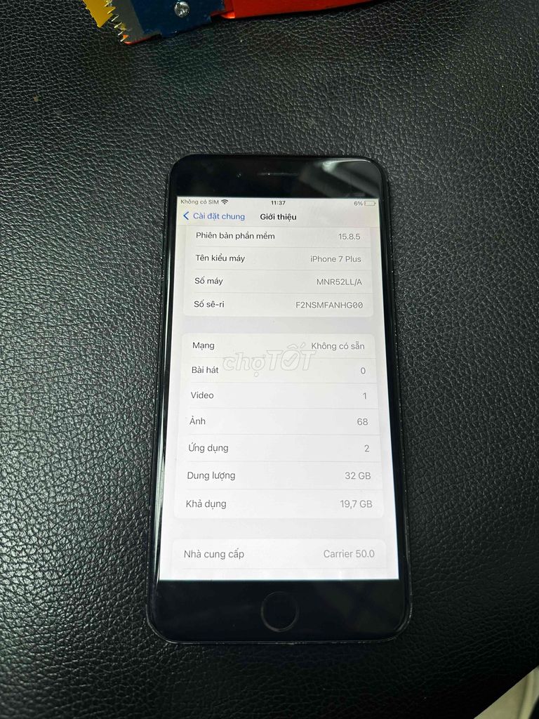 Apple iPhone 7 Plus 32GB Đen Lock. Mua bán Điện thoại tại Huyện Gia Lâm Hà Nội được đăng bởi Tùng Anh hình 1
