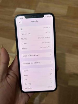 iPhone 11 Pro Max 256GB Vàng Quốc Tế