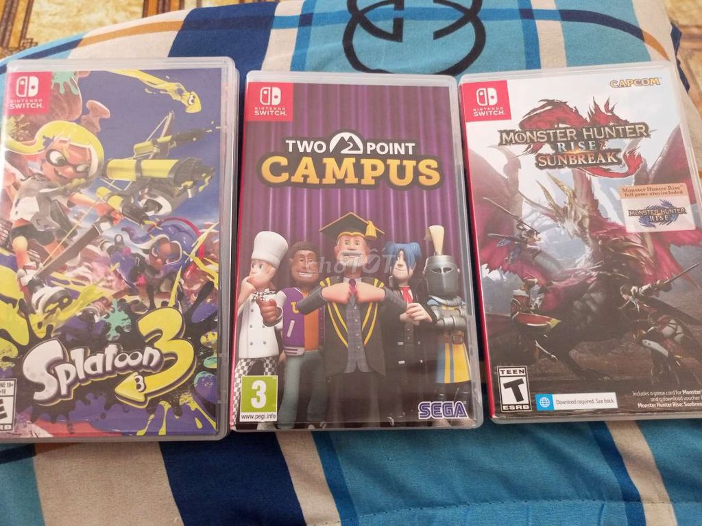 Splatoon 3,monster hunter rise,two point campus. Mua bán Thiết bị chơi game tại Thành phố Vĩnh Long Vĩnh Long được đăng bởi Player282 Pro hình 1