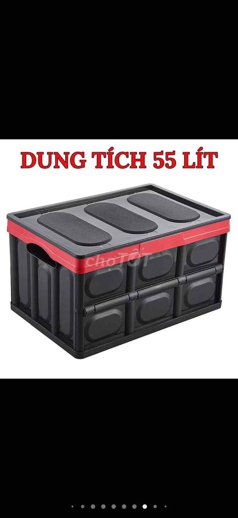 Thùng đựng đồ 55 lít Gấp gọn Đen, Đỏ Mới. Mua bán Nội thất, đồ gia dụng khác tại Quận Tân Phú Tp Hồ Chí Minh được đăng bởi Tam hình 1