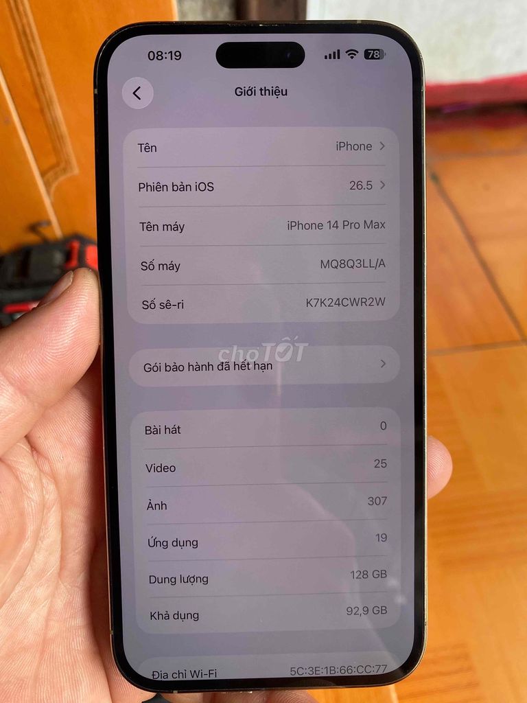Apple iPhone 14 Pro Max 128GB Vàng nguyên zin. Mua bán Điện thoại tại Huyện Quế Võ Bắc Ninh được đăng bởi mua là lựa chon đúng hình 1