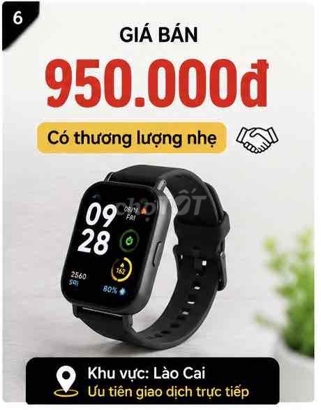 Xiaomi Redmi Watch 5 Lite Đen Đã sử dụng. Mua bán Thiết bị đeo thông minh tại Thành phố Lào Cai Lào Cai được đăng bởi Đặng Thuý hình 1