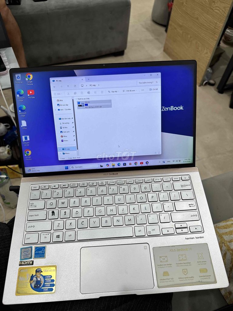 Asus ZenBook UX433F i7-8565U 8GB/512GB. Mua bán Laptop tại Quận Cầu Giấy Hà Nội được đăng bởi TicoSmartphone hình 1