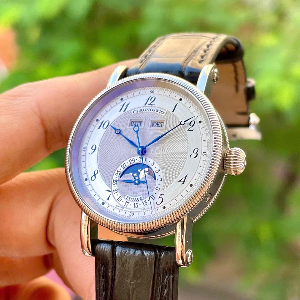 Chrono swiss tribdate calendar lunar moonphase CH9. Mua bán Đồng hồ tại Quận Hoàng Mai Hà Nội được đăng bởi Anh Tuấn hình 1