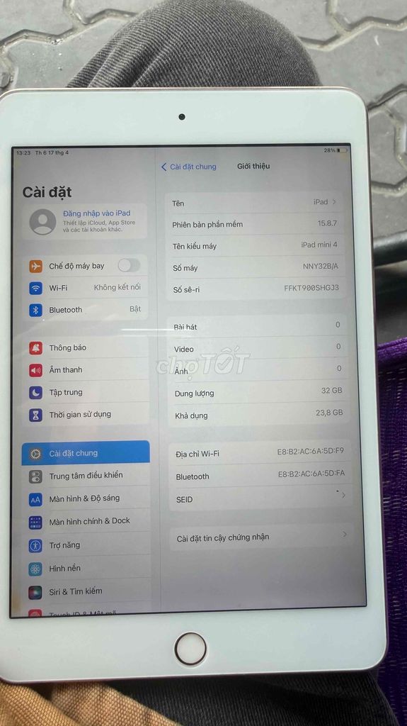 Apple iPad mini 4 32GB Vàng. Mua bán Máy tính bảng tại Quận 7 Tp Hồ Chí Minh được đăng bởi Khánh hình 1