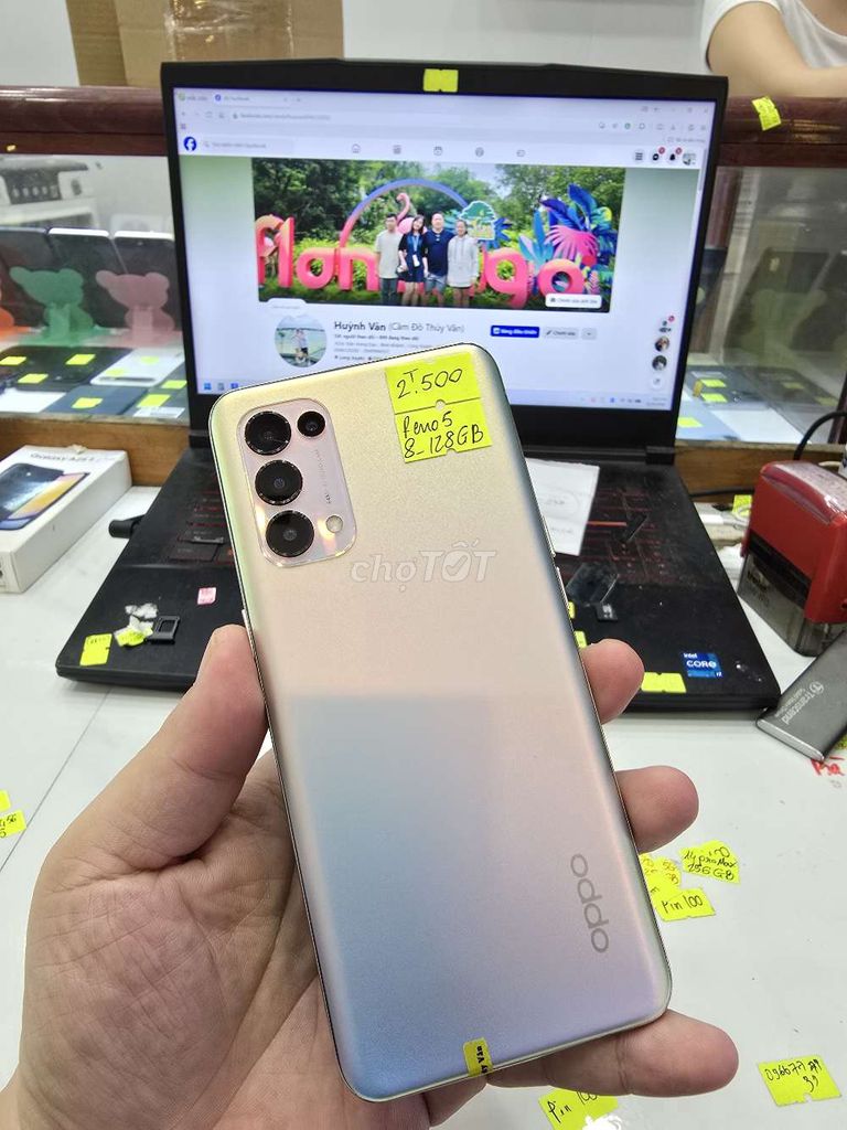 Oppo Reno5 8GB/128GB Vàng Đã sử dụng. Mua bán Điện thoại tại Thành phố Long Xuyên An Giang được đăng bởi Facebook Cầm Đồ Thúy Vân hình 1