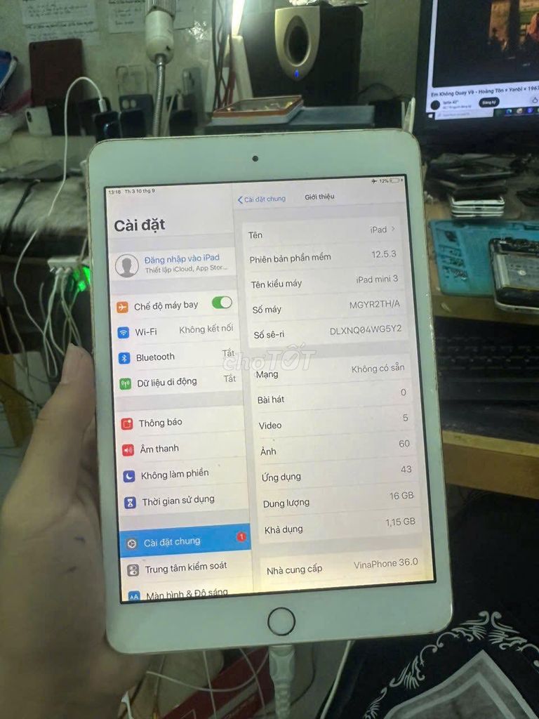 Apple iPad mini 3 16GB Vàng Đã qua sử dụng. Mua bán Máy tính bảng tại Quận 10 Tp Hồ Chí Minh được đăng bởi Hội Đồ Điện Tử hình 1
