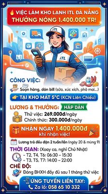 ❄️ TUYỂN GẤP: NHÂN VIÊN KHO MÁT ITL ĐÀ NẴNG – NHẬN THƯỞNG NÓNG 1.400.000đ! logo