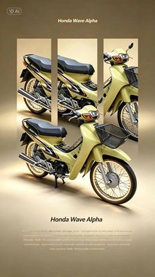 Honda Wave Alpha xanh bơ