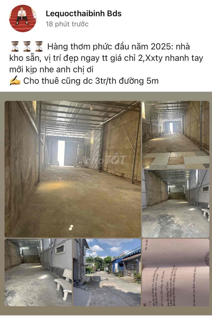 BÁN ĐẤT TẶNG KHO GIÁP LÁI THIÊU