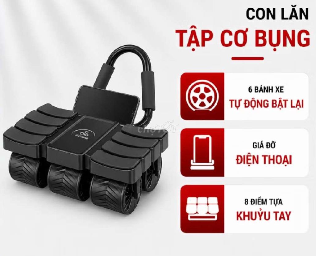 Con lăn tập bụng 6 bánh 8 điểm tựa -full đen. Mua bán Đồ thể thao, Dã ngoại tại Thành phố Thủ Đức Tp Hồ Chí Minh được đăng bởi Oanh hình 1