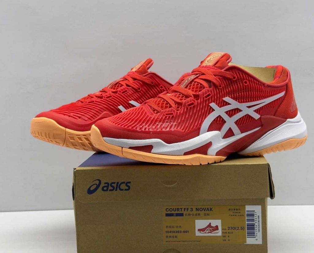 Giày tennis Asics Court FF3 Novak Đỏ đẹp. Mua bán Giày dép tại Quận Gò Vấp Tp Hồ Chí Minh được đăng bởi Anh Ba  Hàng hiệu tuyển Chuyên bán Online uy tín hình 1