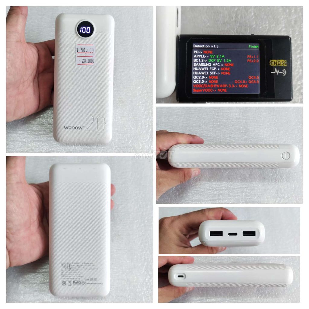 sạc dự phòng WOPOW S200 dung lượng 20,000mah 10W. Mua bán Phụ kiện (Màn hình, Chuột...) tại Quận 7 Tp Hồ Chí Minh được đăng bởi Trương Ngọc Lâm hình 1