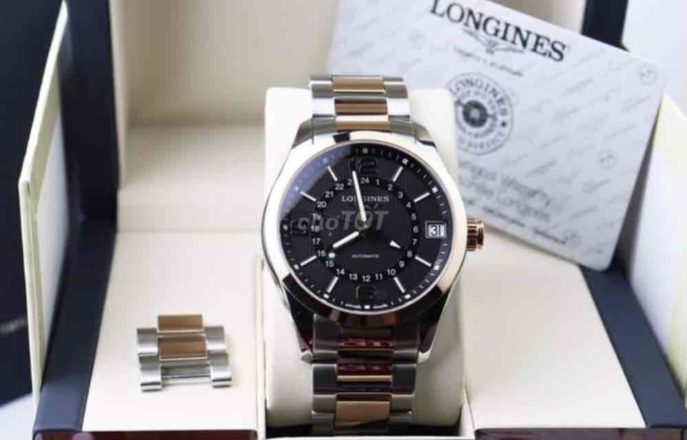 Longines Conquest vàng Hồng 18k Size 42 Fullset