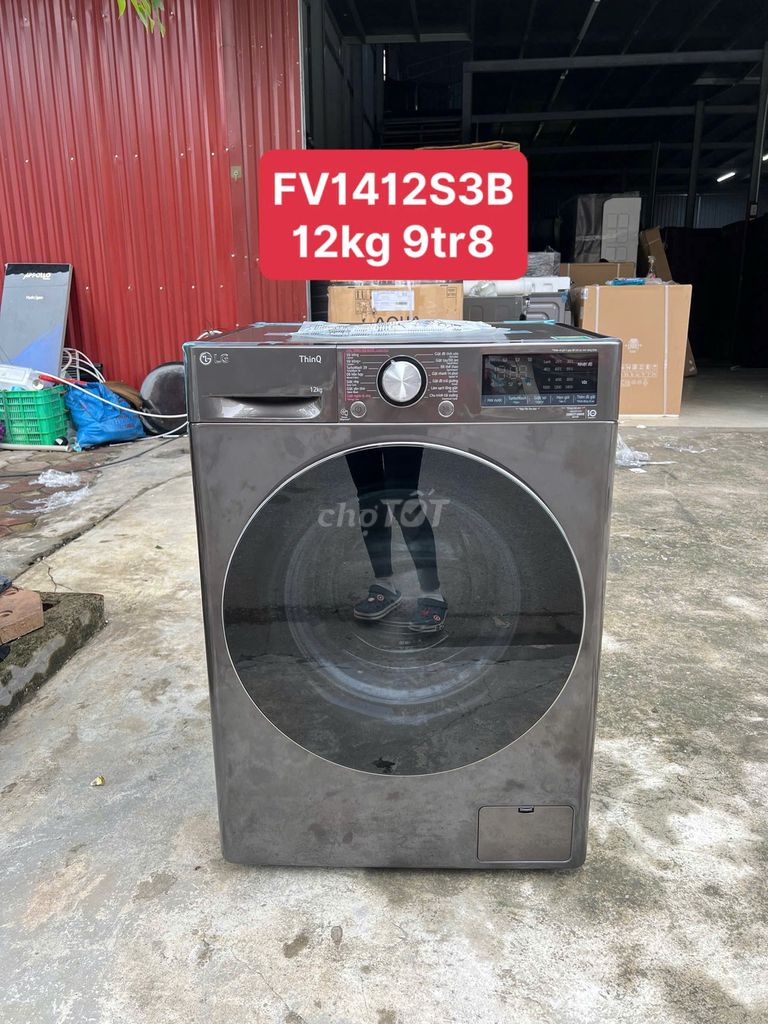 Máy giặt LG FV1412S3B 12kg cửa ngang Đen. Mua bán Máy giặt tại Huyện Thanh Oai Hà Nội được đăng bởi Chợ Đồ Cũ Trần Hùng hình 1