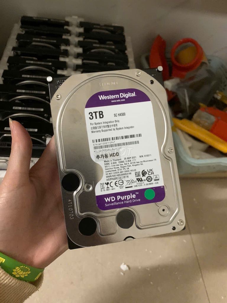 HDD 3tb wd tím ổ sk 100%