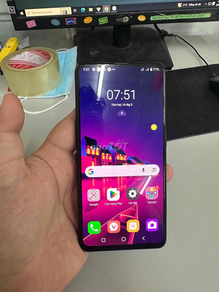 Vsmart Active 3 64GB Đen. Mua bán Điện thoại tại Huyện Thăng Bình Quảng Nam được đăng bởi tô châu ngọc  hình 1