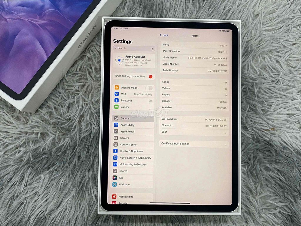 🔥iPad Pro 2020 128Gb Wifi Fullbox Mã mỹ Máy zin