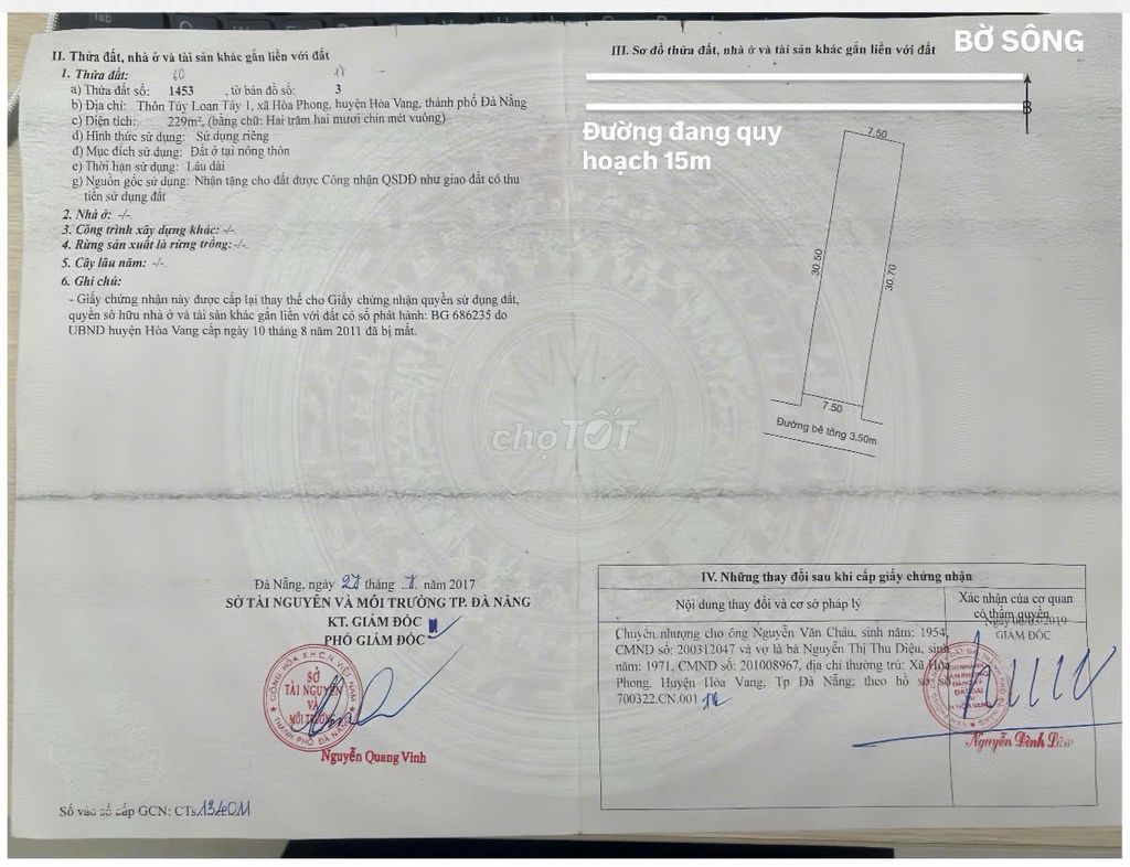 📌 Cần bán lô đất thôn Tuý Loan Tây 1, Hoà Vang📍