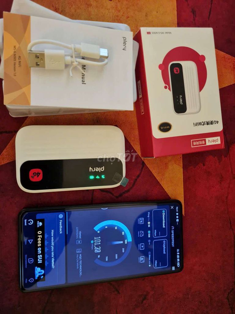 Bộ phát Wifi 4G Plery M305 Trắng Mới. Mua bán Phụ kiện (Màn hình, Chuột...) tại Thị xã Duyên Hải Trà Vinh được đăng bởi Luc  hình 1