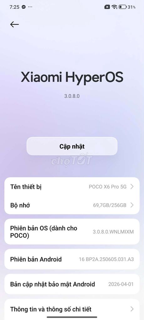 Xiaomi Poco X6 Pro 5G 8GB/256GB. Mua bán Điện thoại tại Huyện Quỳnh Phụ Thái Bình được đăng bởi Bùi hữu bôn hình 1