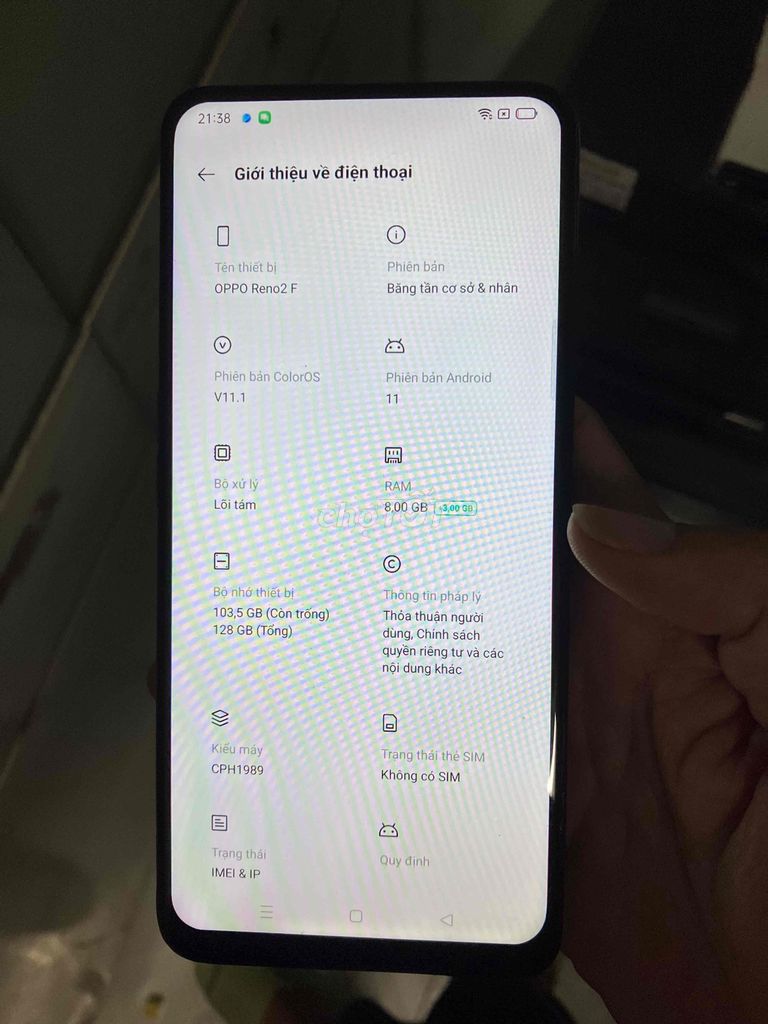 Oppo Reno 2F 128GB Xanh đen. Mua bán Điện thoại tại Huyện Long Hồ Vĩnh Long được đăng bởi Đồ cũ đủ loại điện thoại loa anply máy tính hình 1