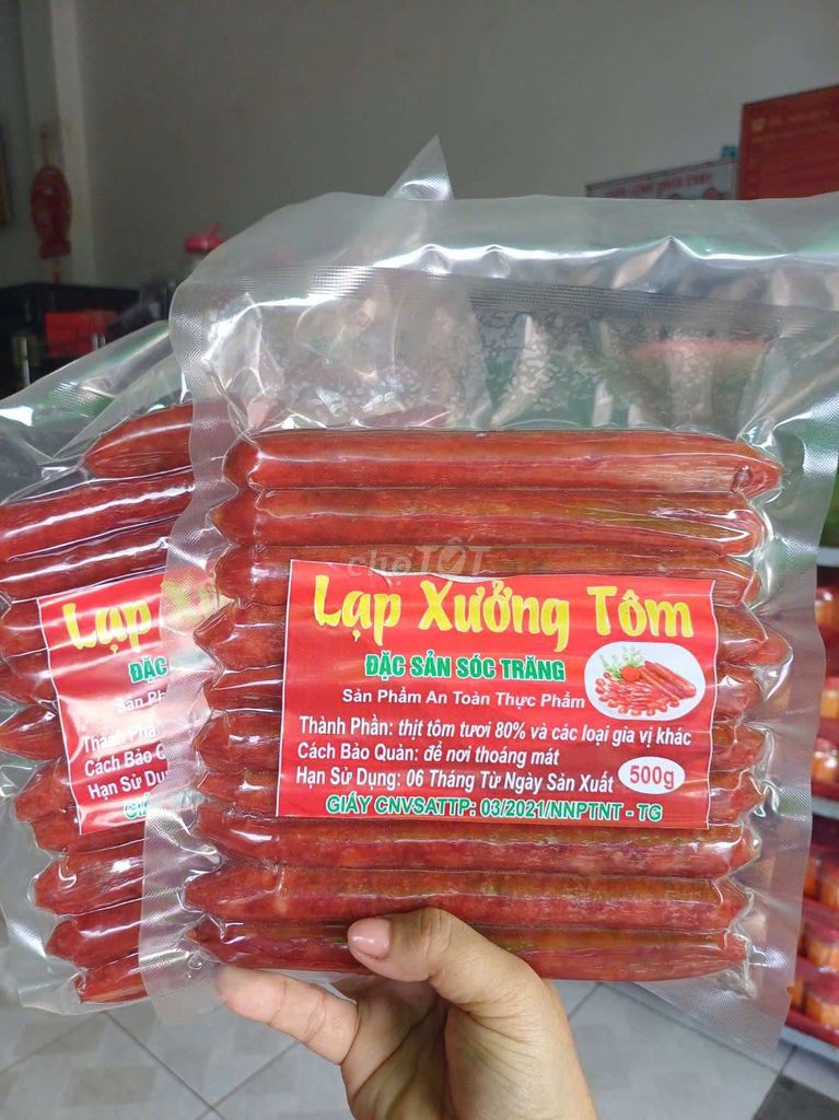 Lạp xưởng tôm tiền giang. Mua bán Đồ ăn, thực phẩm và các loại khác tại Quận Ninh Kiều Cần Thơ được đăng bởi TRẦN HỒNG CÚC  hình 1
