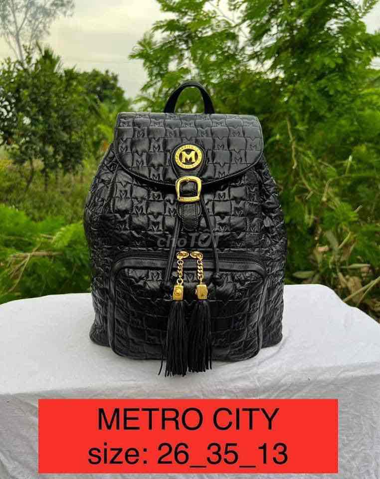 Ba lô METRO CITY size 26x35x13 da d.ê chuẩn auth