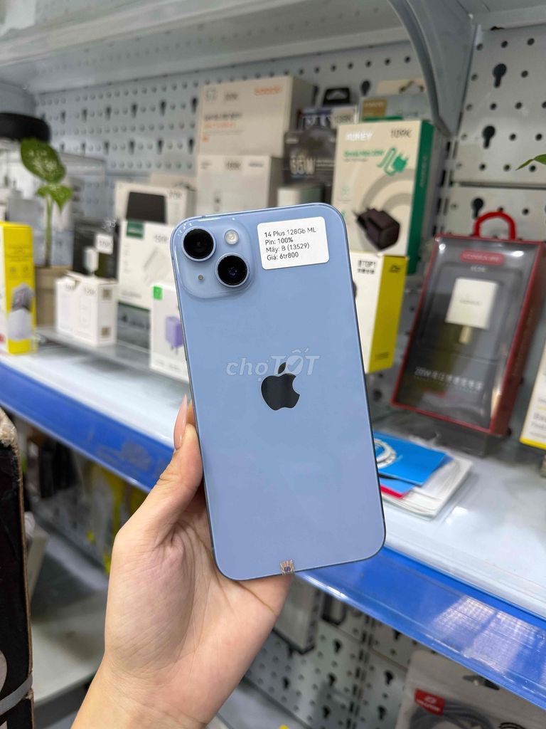 Apple iPhone 14 Plus 128GB Xanh màn lô. Mua bán Điện thoại tại Huyện Hóc Môn Tp Hồ Chí Minh được đăng bởi Luân Hoài hình 1