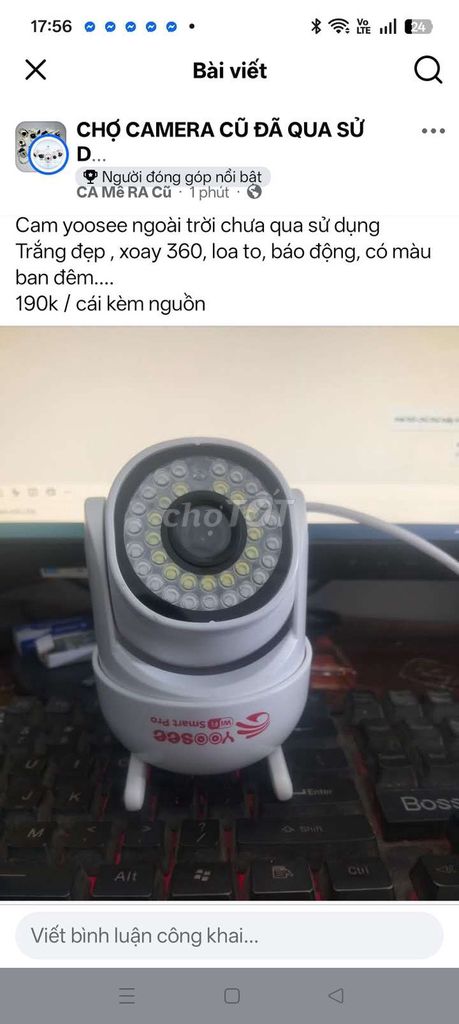 Camera an ninh Yoosee Trắng ngoài trời mới. Mua bán Máy ảnh, Máy quay tại Thành phố Tuy Hòa Phú Yên được đăng bởi Phạm Ngọc Thi hình 1