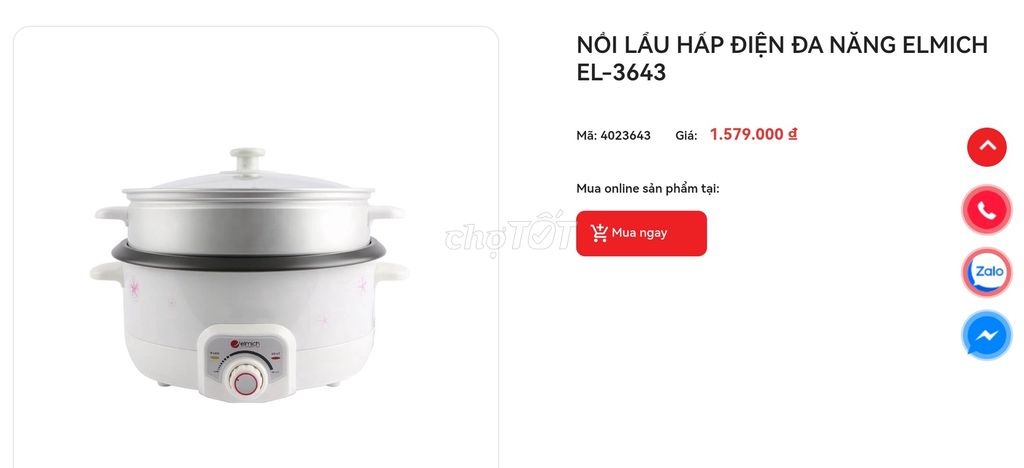 Nồi lẩu điện Lock&Lock EJP331BLK Đen. Mua bán Bếp, lò, đồ điện nhà bếp tại Thị xã Phú Mỹ Bà Rịa - Vũng Tàu được đăng bởi Thanh Thảo hình 1
