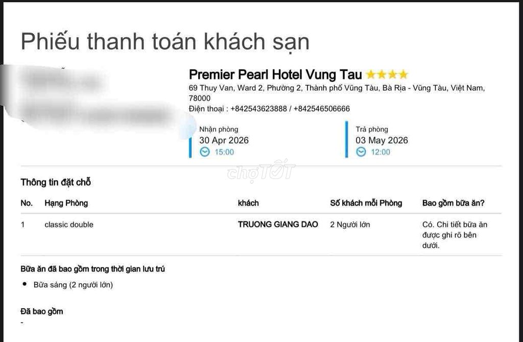 Pass phòng ks premier pearl vũng tàu 30/4-3/5. Du lịch tại Thành phố Thủ Đức Tp Hồ Chí Minh được đăng bởi Đào Trường Giang hình 1