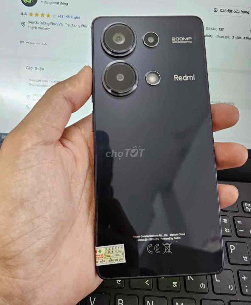 Xiaomi Redmi Note 13 Pro 8GB/256GB Đen. Mua bán Điện thoại tại Quận Bình Thạnh Tp Hồ Chí Minh được đăng bởi AN MOBILE hình 1