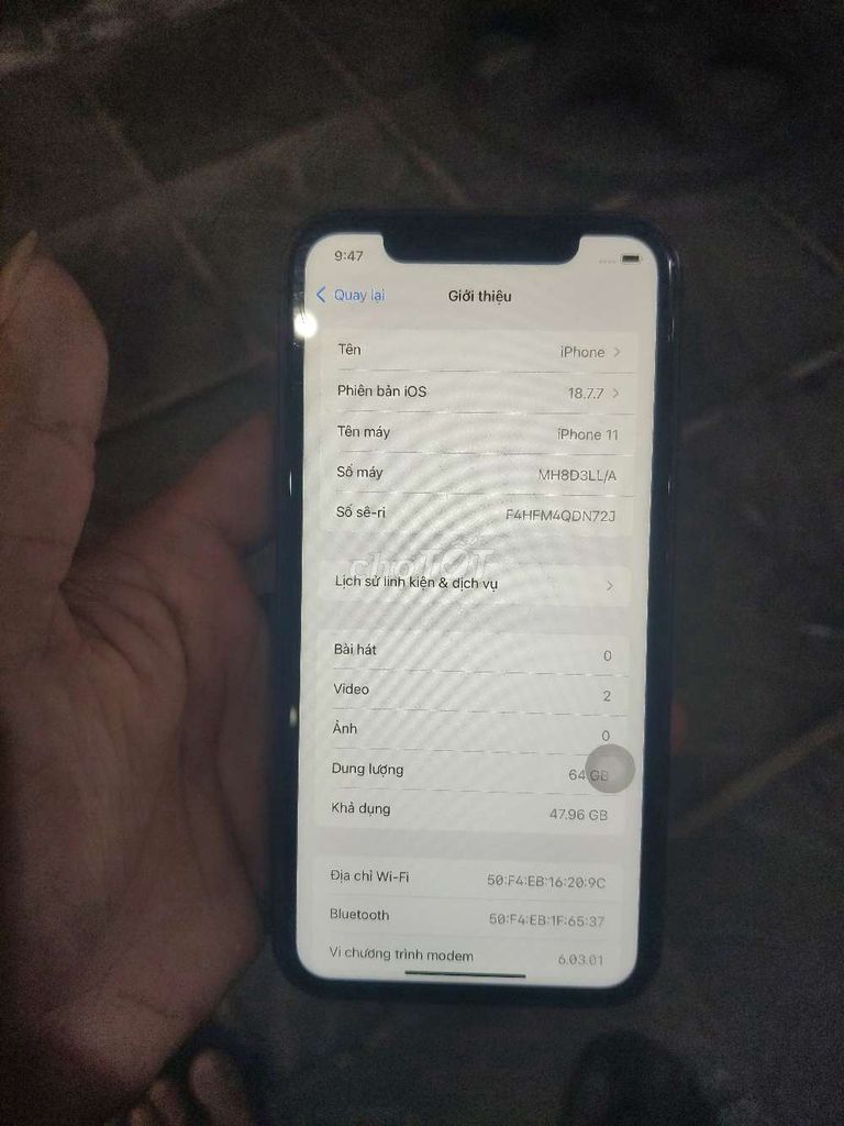 Apple iPhone 11 64GB Đen Like New. Mua bán Điện thoại tại Quận Hoàng Mai Hà Nội được đăng bởi Nguyễn Xuân Đại hình 1