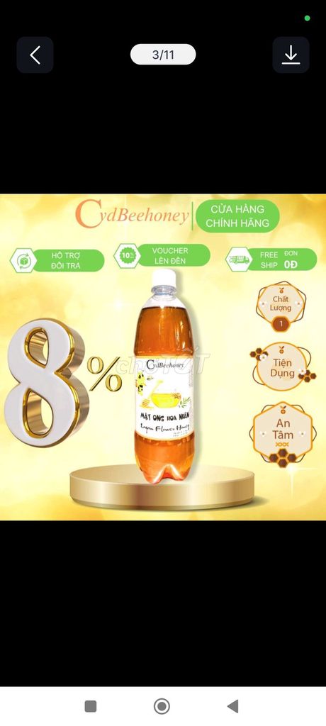 Mật ong CvdBeehoney Hoa nhãn 1 lít. Mua bán Đồ ăn, thực phẩm và các loại khác tại Quận Hoàng Mai Hà Nội được đăng bởi Siêu thị Anh Tú 88 hình 1