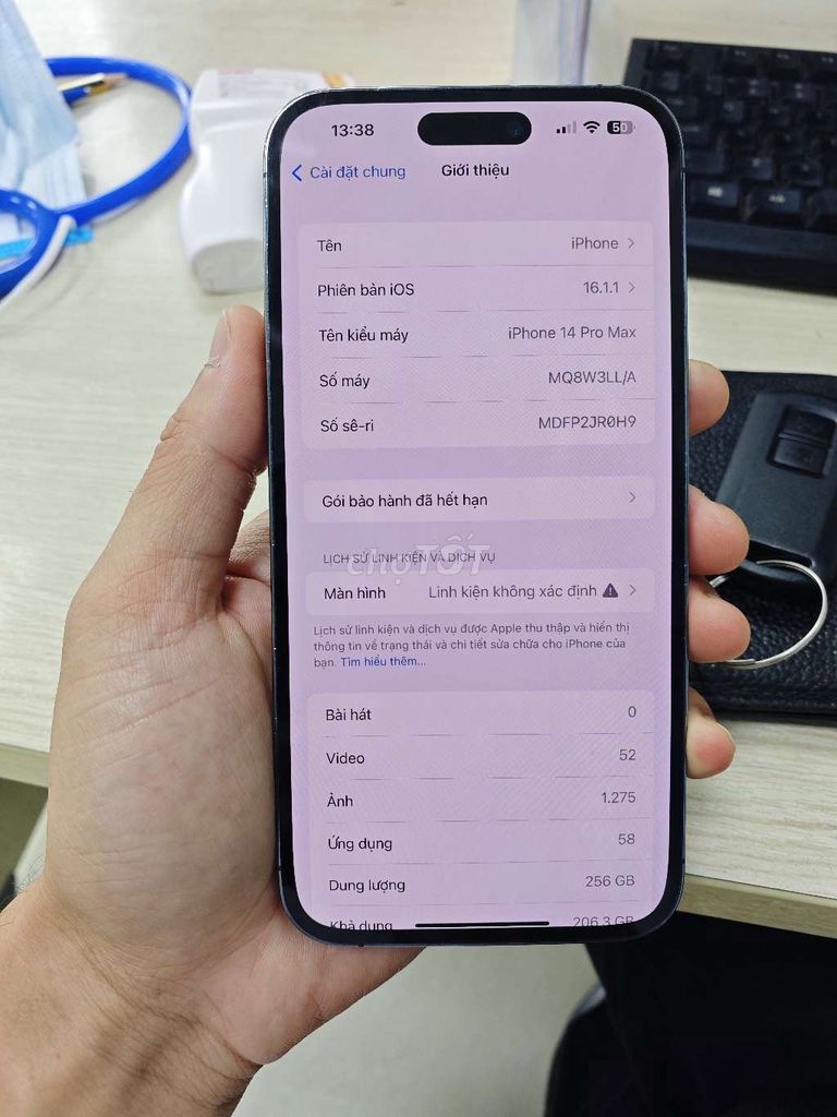 iPhone 14 Pro Max 256GB ios 16.1. Mua bán Điện thoại tại Huyện Đông Anh Hà Nội được đăng bởi Nguyễn Văn Anh hình 1