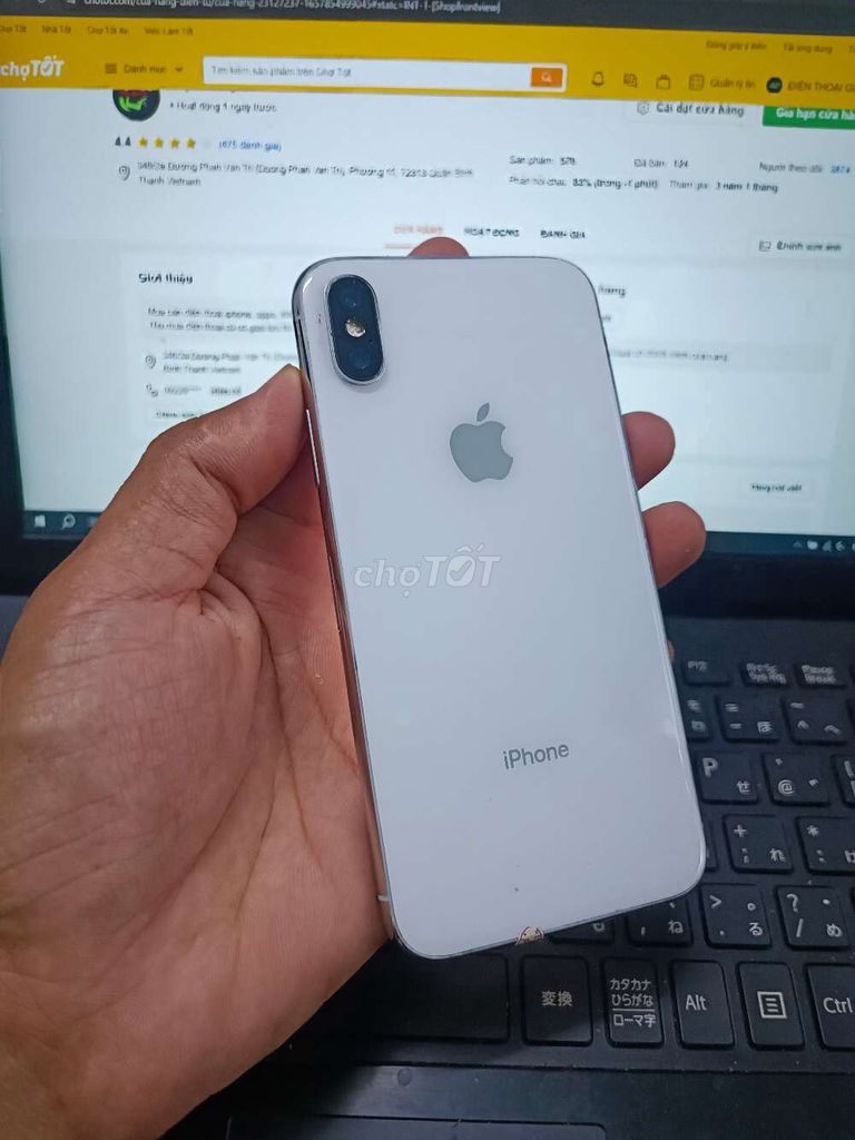 IPHONE X 256GB KHÔNG FACE PIN 100% ICLOUD SẠCH. Mua bán Điện thoại tại Quận Bình Thạnh Tp Hồ Chí Minh được đăng bởi Dân Mobile hình 1