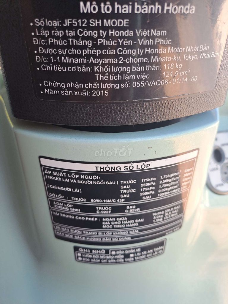 SH mode 2015 hàng bỏ mẫu ít chạy còn như mới 9 chủ. Mua bán Xe máy tại Thành phố Sa Đéc Đồng Tháp được đăng bởi Anh Thành hình 3