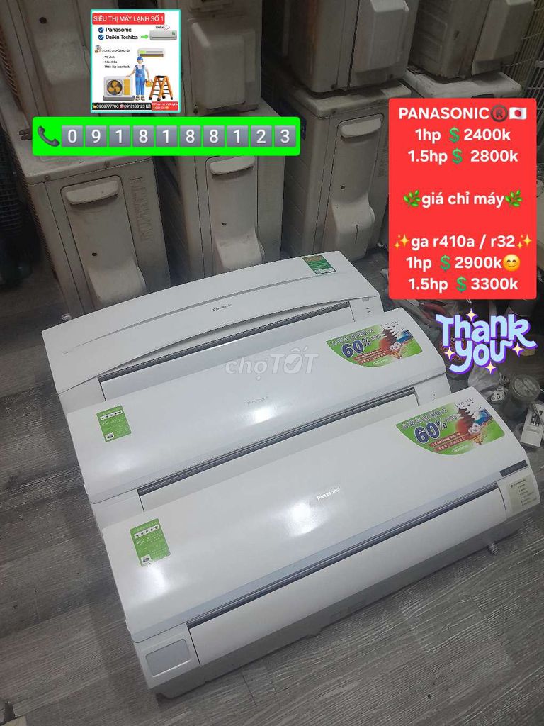 Panasonic Lạnh Tốt Siêu Bền ít hao điện ZIN 100%. Mua bán Máy lạnh, điều hoà tại Quận 3 Tp Hồ Chí Minh được đăng bởi PanasonicDaikinToshiba hình 1