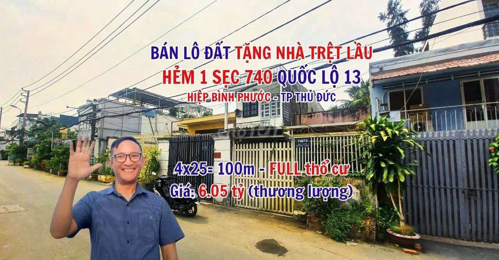 Bán Nhà Trệt Lầu Hẻm 6m 740 Quốc Lộ 13 phường Hiệp Bình Phước Thủ Đức