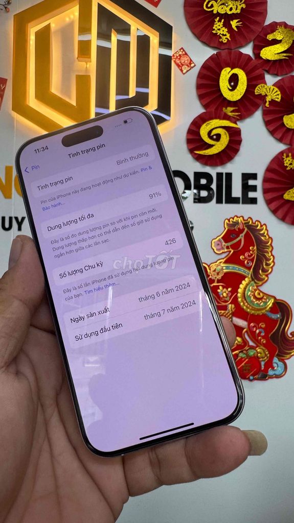 Apple iPhone 15 Pro 128GB Titan trắng. Mua bán Điện thoại tại Quận Ninh Kiều Cần Thơ được đăng bởi Lợi Ngọc mobile hình 1