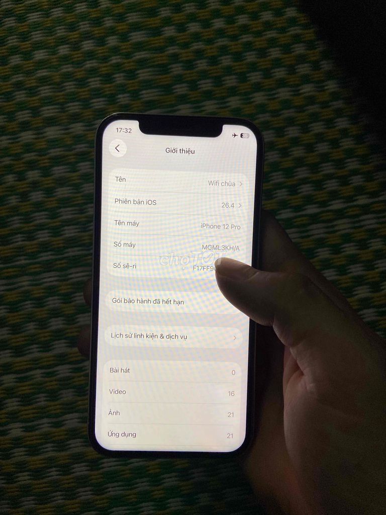 Apple iPhone 12 Pro Trắng. Mua bán Điện thoại tại Huyện Thanh Trì Hà Nội được đăng bởi Tên chưa cung cấp hình 1