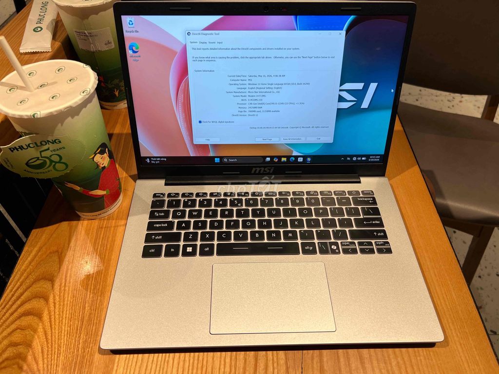 MSI Modern 14 i5 1334U 24GB/516GB. Mua bán Laptop tại Quận Gò Vấp Tp Hồ Chí Minh được đăng bởi Tuấn Dương hình 1