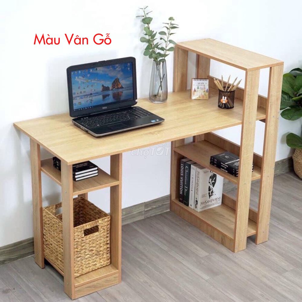 Bàn Học Gỗ MDF Có Kệ Đứng 3 Tầng🌿Nhận Hàng Ngay