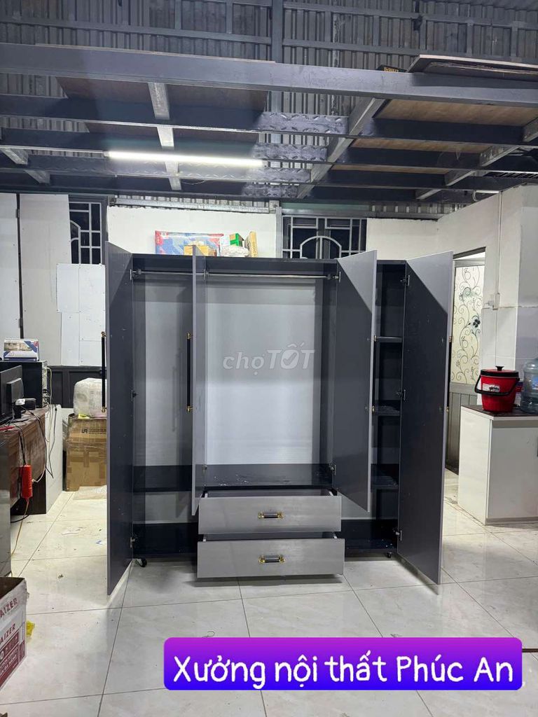 SẴN HÀNG - Tủ nhựa Đài Loan 4 cánh 180*160*47. Mua bán Tủ, kệ gia đình tại Quận Bình Tân Tp Hồ Chí Minh được đăng bởi Nội Thất Phúc Trường An hình 1