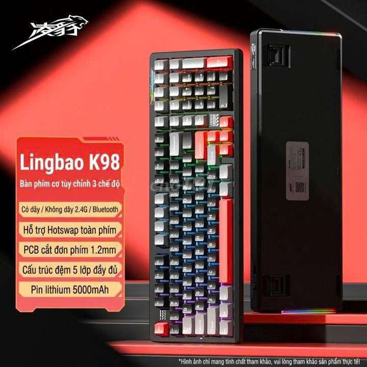 Bàn phím cơ Lingbao K98 Mới. Mua bán Phụ kiện (Màn hình, Chuột...) tại Thị xã Gò Công Tiền Giang được đăng bởi Thanh Tuyền Nguyễn Thị hình 1