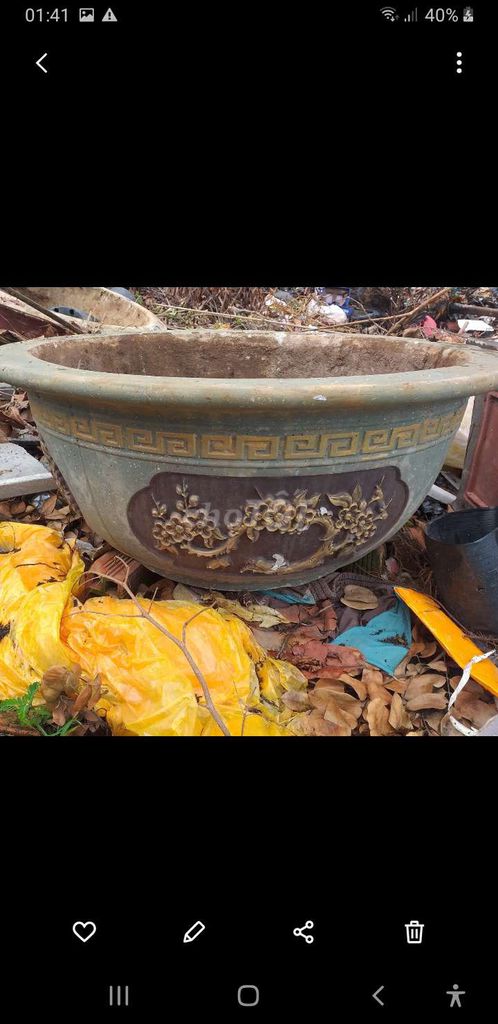 chậu cây tròn lớn hoa văn nổi . miêng 1m. Mua bán Cây cảnh, đồ trang trí tại Thành phố Thủ Đức Tp Hồ Chí Minh được đăng bởi Hoàng hình 1